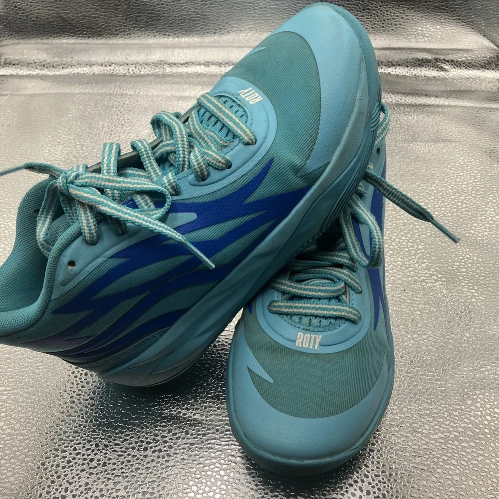Puma Melo ROTY Youth Basketball Shoes Blue US 5.5
